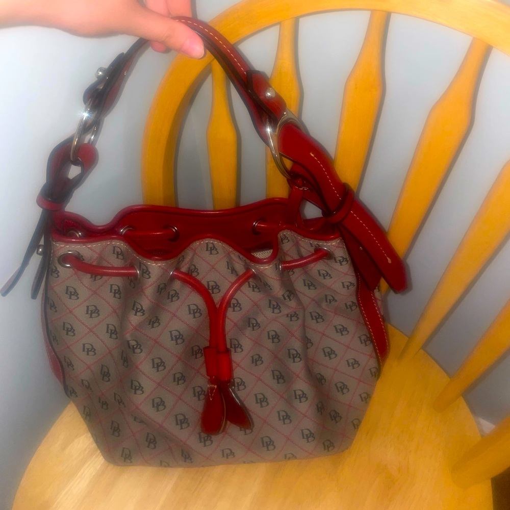 Dooney & Bourke Canvas & Leather Bucket Bag NWOT